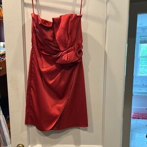 Max & Cleo Red Strapless Dress